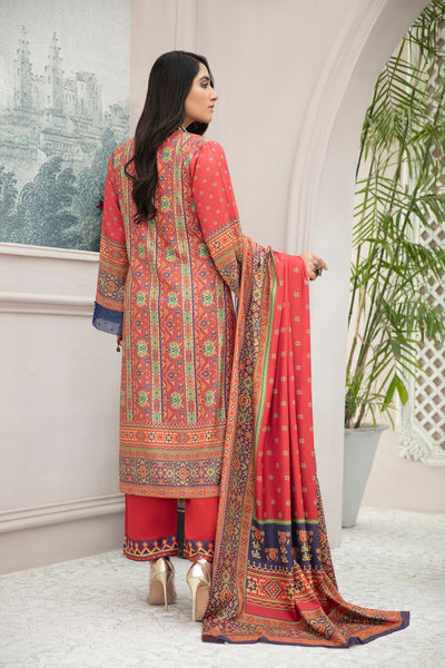 Unstitched 3 Piece Digital Printed Cottel Suit