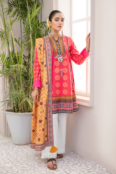 Unstitched 2 Piece Digital Printed Karrandi Suit