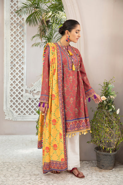 Unstitched 2 Piece Digital Printed Karrandi Suit