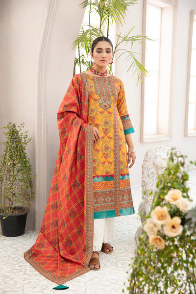 Unstitched 2 Piece Digital Printed Karrandi Suit