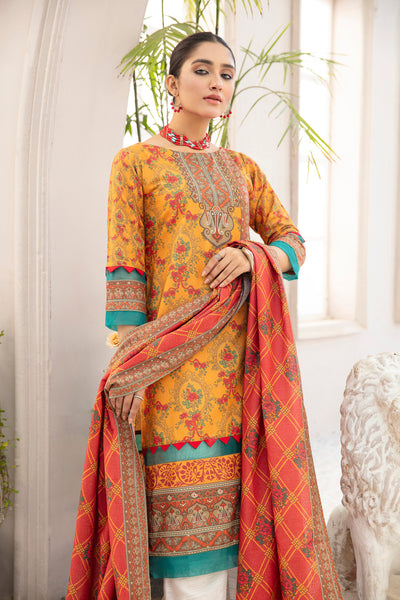 Unstitched 2 Piece Digital Printed Karrandi Suit