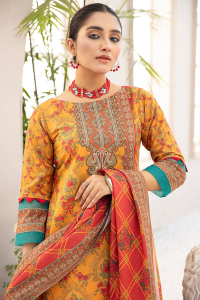 Unstitched 2 Piece Digital Printed Karrandi Suit