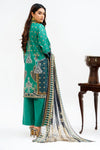 3 Piece Unstitched Embroided Lawn Suit with Chiffon Dupatta