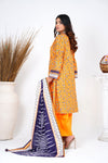 3 Piece Unstitched Embroided Lawn Suit with Lawn Dupatta