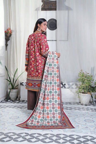 Unstitched 2 Piece Printed Khaddar Suit